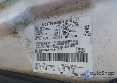 1998 Ford Expedition Eddie Bauer/Xlt from USA, damaged, VIN 1FMRU17L9WLB41055